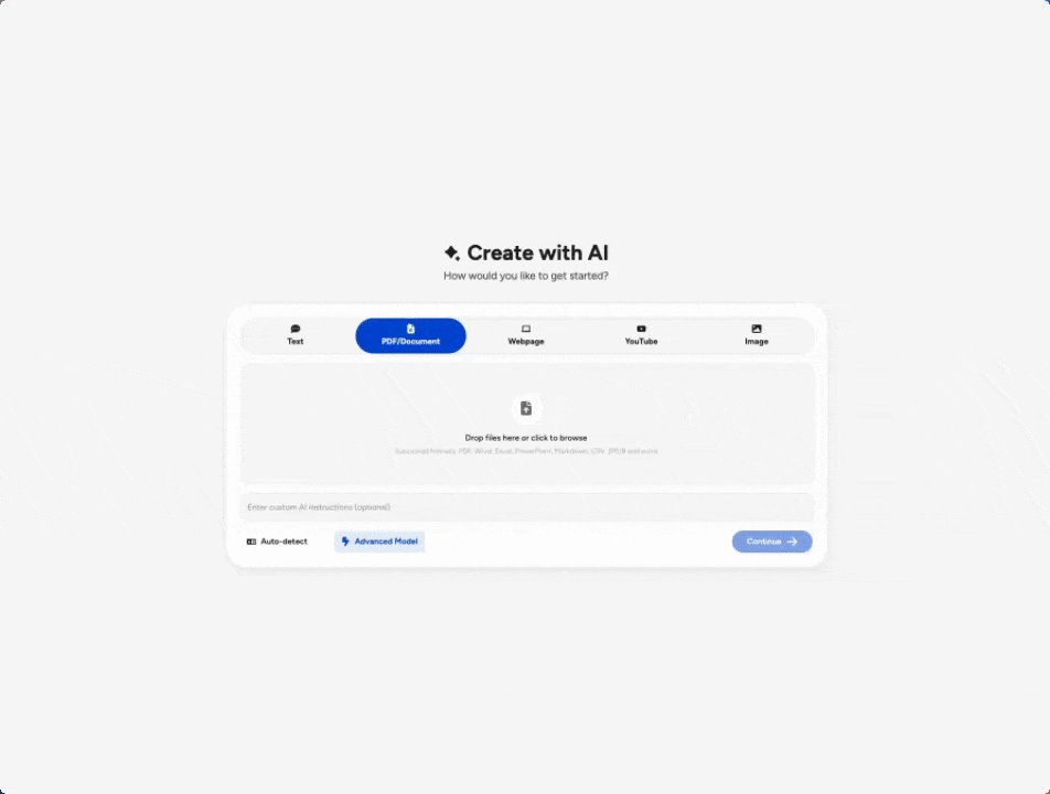 Transform any content into mind maps. demo video